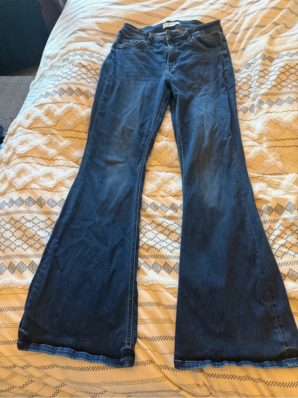 Flying Monkey Dark Blue Flare Jeans